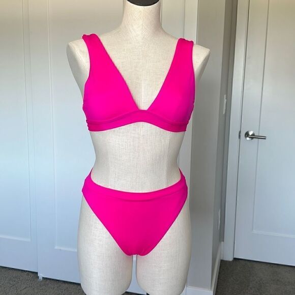 Becca by Rebecca Virtue Bikini Top | Color: Neon Pink | Size: M 993107/076686UT- - Picture 1 of 9